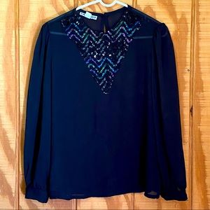 Caribou VINTAGE Sheer & Sequins Shirt
